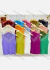 Wholesale Women's Casual Plain Mock Neck Rhinestone Tank Top - Liuhuamall