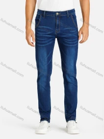 Wholesale Men's Casual Plain Pockets Slim Fit Stretch Jean, LIUHUA CLOTHING WHOLESALE