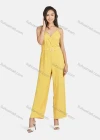 Wholesale Women's Casual Plain Wrap Spaghetti Strap Wide Leg Cami Jumpsuit With Belt - Liuhuamall