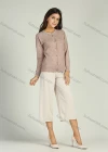 Wholesale Women's Basics Button Front Plain Long Sleeve Cardigan - Liuhuamall