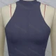 Wholesale Women's Causal Mock Neck Sleeveless Plain Knit Top 515# Clothing Wholesale Market Liuhua