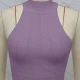Wholesale Women's Causal Mock Neck Sleeveless Plain Knit Top 526# Clothing Wholesale Market Liuhua