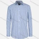 Wholesale Men's Casual Collared Plaid Print Patch Pocket Button Down Curved Hem Long Sleeve Shirt Blue Guangzhou Clothing Wholesale Market & Suppliers -LIUHUAMALL