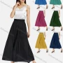 Wholesale Women's Casual Pleated Plain Wide Leg Trouser 2225# preview