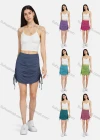 Wholesale Women's Casual Ruched Drawstring Side Plain Skirt 2227# - Liuhuamall