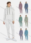 Wholesale Men's Casual Hooded Drawstring Long Sleeve Flap Pockets Plain Hoodies & Pants 2-Piece Set 2231# - Liuhuamall