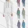 Wholesale Men's Casual Hooded Drawstring Long Sleeve Flap Pockets Plain Hoodies & Pants 2-Piece Set 2231# preview