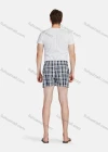 Wholesale Men's Casual Vacation Cotton Plaid Print Elastic Waist Underwear Boxer Briefs Shorts - Liuhuamall