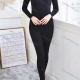 Wholesale Women's Winter Long Sleeve Plain Tops&Pants 2 Piece Thermal Underwear Sets Black Clothing Wholesale Market Liuhua