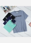 Wholesale Men's Casual Letter Print Round Neck Short Sleeve Tee - Liuhuamall