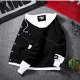 Wholesale Men's Casual Plain Label Frayed Raw Long Sleeve Button Down Hooded Denim Jacket Black Clothing Wholesale Market Liuhua