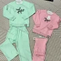 Wholesale Family Matching Casual Letter Long Sleeve Sweatshirt & Drawstring Patch Pocket Pants 2-piece Set 805-1# preview