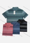 Wholesale Men's Casual Striped Short Sleeve Polo Shirt - Liuhuamall