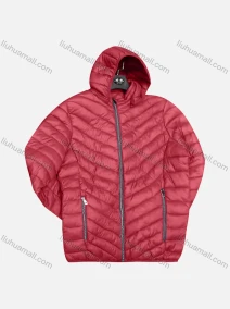 Wholesale Men's Casual Plain Zipper Hooded Puffer Jacket With Zipper Pockets, LIUHUA CLOTHING WHOLESALE
