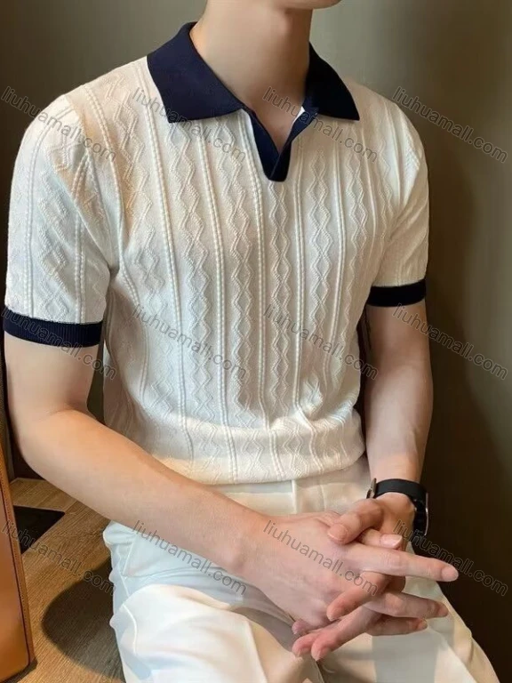 Wholesale Oscar factory casual men's polo shirt, jacquard design fabric, comfortable and breathable