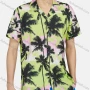 Wholesale Men's Lapel Short Sleeve Button Down Tropical Print Casual Shirt preview
