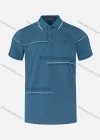 Wholesale Men's Casual Striped Print Short Sleeve Polo Shirt - Liuhuamall