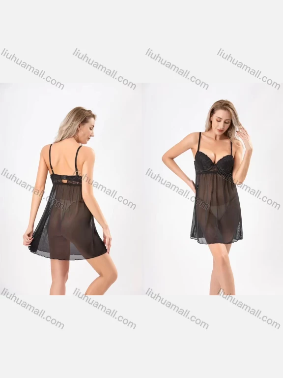 Wholesale Women's Sexy See Through Lace Cami Lingerie Chemise 5162#