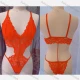 Wholesale Women's Sexy See Through Lace Skinny Fit One Piece Lingerie Bodysuit Orange 1# Clothing Wholesale Market Liuhua