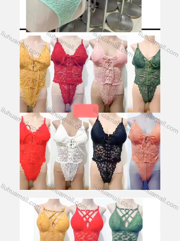 Wholesale Women's Sexy Crisscross Lace One Piece Lingerie Bodysuit