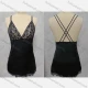 Wholesale Women's Sexy See Through Lace Cami Lingerie Chemise Black 1# Clothing Wholesale Market Liuhua