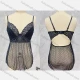 Wholesale Women's Sexy See Through Lace Cami Lingerie Chemise Navy 1# Clothing Wholesale Market Liuhua