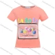 Wholesale Girls Casual Round Neck Candy Graphic Letter Print Short Sleeve Tee Custom Color Clothing Wholesale Market Liuhua