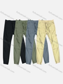 Wholesale Men's Casual Plain Zipper Pockets Drawstring Cargo Pant 7601#, LIUHUA CLOTHING WHOLESALE