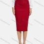 Wholesale Women's Formal Plain High Waist Midi Knitted Split Hem Skirt preview