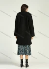 Wholesale Women's Waterfall Collar Button Front Long Fuzzy Teddy Coat - Liuhuamall