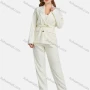 Wholesale Women's Formal Lapel Long Sleeve Single Breasted Plain Suit Jackets 2-piece Set preview