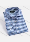 Wholesale Men's Collared Long Sleeve Button Down Gingham Casual Shirt - Liuhuamall
