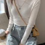 Wholesale Women's Casual Plain Round Neck Long Sleeve Ribbed Knit Sweater Tops 8011# preview