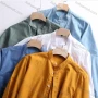 Wholesale Men's Oxford Casual Long Sleeve Stand Collar Button Down Plain Shirt preview