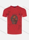 Wholesale Men's Casual Round Neck Short Sleeve Letter Skull Print T-Shirt - Liuhuamall