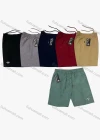 Wholesale Men's Casual Washed Plain Drawstring Multiple Pockets Shorts 8576# - Liuhuamall