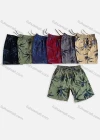 Wholesale Men's Casual Washed Allover Print Drawstring Multiple Pockets Shorts 9952# - Liuhuamall