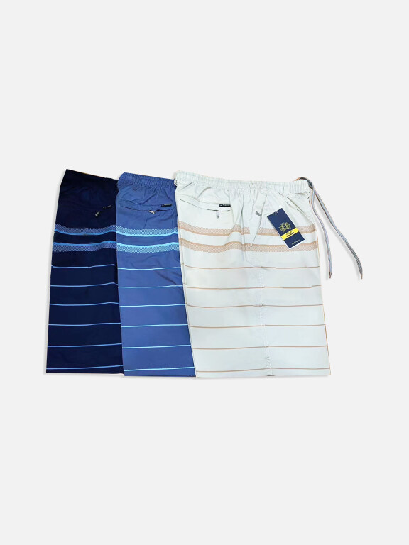 Men's Vacation Striped Drawstring Zipper Pockets Beach Shorts 567#, Clothing Wholesale Market -LIUHUA, MEN, Pants-Trousers