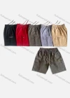 Wholesale Men's Casual Plain Drawstring Elastic Waist Multiple Pockets Shorts 9981# - Liuhuamall