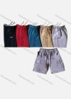 Wholesale Men's Casual Plain Drawstring Elastic Waist Multiple Pockets Shorts 9982# - Liuhuamall