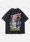 Wholesale Men's Fashion Hip Hop Oversized Crew Neck Short Sleeve Wash Distressed Graphic T-shirt 808# - Liuhuamall