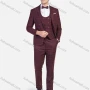 Wholesale Men's Formal Business Plaid Print Slim Fit Lapel Suit Jacket With Waistcoat 3 Piece Set preview