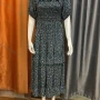 Wholesale Women's Casual Square-neck Short Sleeve Allover Floral Print Shirred Layered Midi Dress AL21007# preview