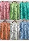 Wholesale Women's Casual Oversized Round Neck Allover Print Drop Shoulder T-shirt 101-2# - Liuhuamall