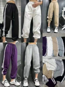 Wholesale Women's Casual Striped Elastic Waist Drawstring Sweatpants 2338#, LIUHUA CLOTHING WHOLESALE