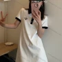 Wholesale Women's Casual Labelled Short Sleeve Short Polo Dress 8088# preview