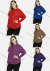 Wholesale Women's Round Neck Long Sleeve Star Rhinestone Pullover Sweater - Liuhuamall