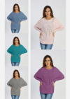Wholesale Women's Round Neck Drop Shoulder Rhinestone Long Sleeve Pullover Knit Top 824# - Liuhuamall