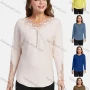 Wholesale Women's Elegant Long Sleeve Lace Embroidery Rhinestone Chain Decor Knit Top preview