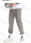 Wholesale Men's Sporty Plain Drawstring 100%Cotton Patch Pocket Elastic Waist Sweatpants K001# - Liuhuamall